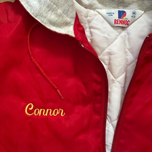 Vintage Chiefs Football Jacket – Red/Yellow Pullover (M, Made in USA) - Picture 8 of 8